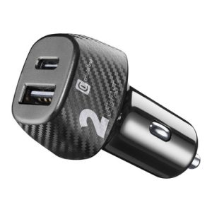 CARIC.AUTO 2 PORTE 32W NERO - CELLULAR LINE CBRUSB2PD32WK