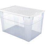 SCATOLA ELEGANCE VISUAL 59X39X35 TRASPARENTE CON COPERCHIO BIANCO 3852101 - PENGO SPA 3852101