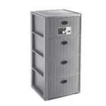 CASSETTIERA 4C ELEGANCE RATTAN GRIGIO - PENGO SPA 3860521