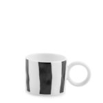 azza caffè noir in new bone china decorata colori bianco e nero cc 90. idonea al lavaggio in lavastoviglie e all'uso in forno a microonde. - PEO 8254060