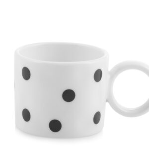 Tazza jumbo noir in new bone china decorata colori bianco e nero cc 400. idonea al lavaggio in lavastoviglie e all'uso in forno a microonde. - PENGO SPA 8254065