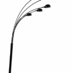 Piantana Dream in metallo nero con punti luce orientabili e base in marmo 5XE14 max 40W 108X219X35cm - FEU IERACLEPTNERO