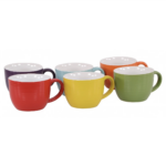 TAZZA COLORATA DA COLAZIONE DIAMETRO 11 CON RILIEVI MODELLO 46918 (SPECIFICARE COLORE NELLE NTE DELL'ORDINE) - DI.MO COMMERCIALE S.P.A. 46918