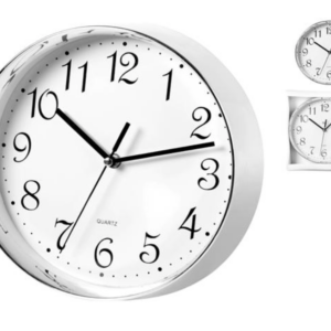 OROLOGIO DA PARETE TONDO CROMATO CM 40 - PEO 9860440