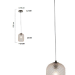 Lampadario a sospensione ASHFORD ambra 1xE27 max60W - Fan Europe I-ASHFORD-S15 AMB - FEU IASHFORDS20AMB