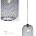 Lampadario a sospensione ASHFORD fumè 1xE27 MAX 60W - Fan Europe I-ASHFORD-S20-GR - FEU IASHFORDS20GR
