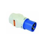 FAEG FG23204 Adattatore industriale triplo con Spina CEE Blu 16A 2P+T, 2 Prese bipasso 10-16A e 1 Presa Schuko 10-16A, 230V - FAG FG23204