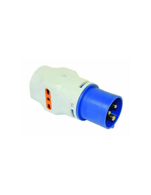 FAEG FG23204 Adattatore industriale triplo con Spina CEE Blu 16A 2P+T ...