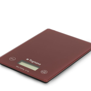 BILANCIA DA CUCINA 5KG TOGNANA IN VETRO TEMPERATO COLOR ROSSO MELA - TOG D2DBL50IRRO
