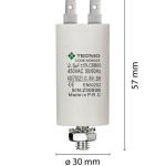 CONDENSATORE X MOTORI MONOFASE 2.50MF - VEA MG8025