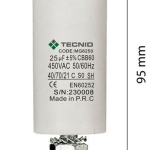CONDENSATORE X MOTORI MONOFASE 25.00MF - VEA MG8250