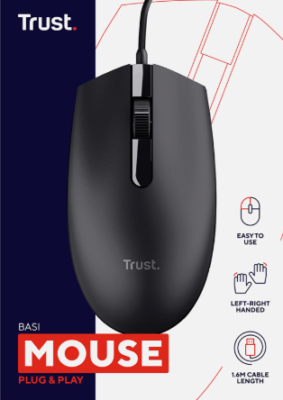 TRUST BASI WIRED MOUSE - TRU 24271