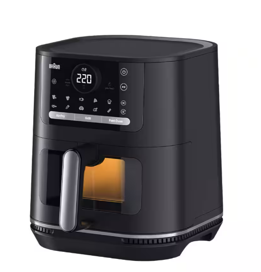FRIGGITRICE AD ARIA BRAUN MULTIFRY 5 REALOVEN TECHNOLOGY 3 IN 1 2000W 20 PROGRAMMI FRIGGE GRIGLIA E CUOCE CON FINESTRA DI CONTROLLO COPPOLAVINCENZO SRL NAPOLI - DEL HF5075IBK